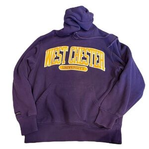 West Chester University Purple Hoodie Medium Vintage Jansport Hooded Gold